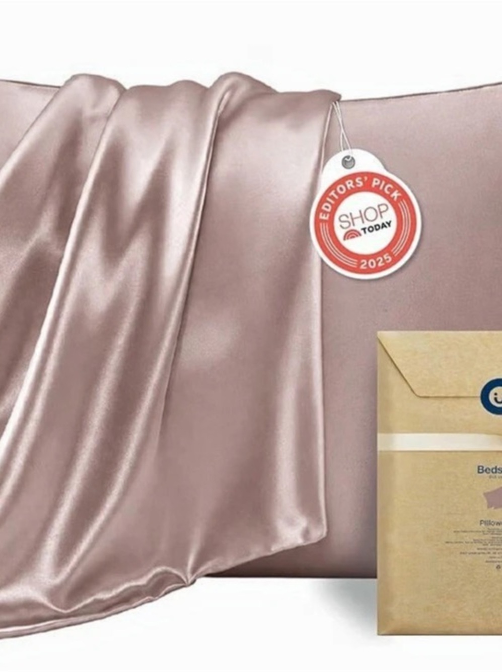 Satin Pillowcase & Sheet Set in Dusty Rose NWT